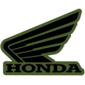 Miscellaneous Honda Wing | L/H Tank Sticker 107mm | Black/Green