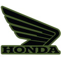 Miscellaneous Honda Wing | R/H Tank Sticker 107mm | Black/Green