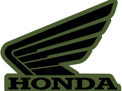 Miscellaneous Honda Wing | L/H Tank Sticker 107mm | Black/Green