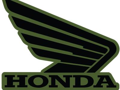 Miscellaneous Honda Wing | R/H Tank Sticker 107mm | Black/Green