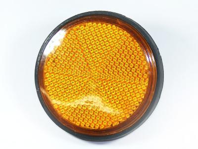 Miscellaneous Round Amber Reflector With 6mm Mounting Bolt