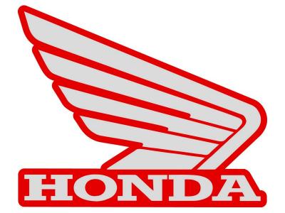 Miscellaneous Honda | Tank Sticker 133mm | Red/Silver Wing R/H