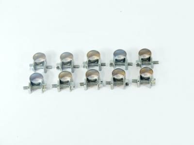 Miscellaneous Pack Of 10 Fuel Hose Clamps 10mm - 12mm OD